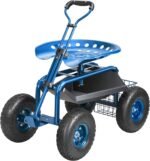 VEVOR Garden Tools rolling seat with 360-degree swivel, perfect for gardening tasks.