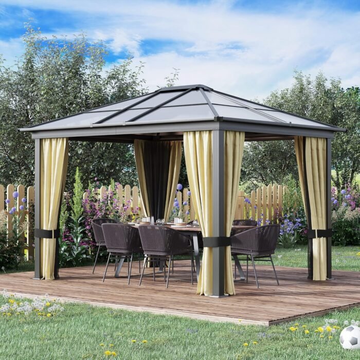 The Gazebo Canopy offering 10x12 ft coverage, ideal for parties, poolside, and backyard use.