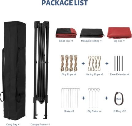 The easy-to-assemble gazebo canopy with a pop-up design for quick setup and storage.
