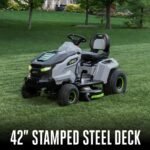 EGO riding lawn mower with 6 x 56V 6.0Ah batteries, perfect for long-lasting lawn care.