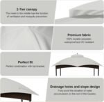 The easy-to-install replacement gazebo canopy fitting perfectly onto the frame.