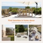 The elegant glass table that complements the Sweetcrispy patio furniture set, ideal for drinks and décor.